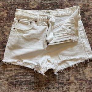 Abercrombie & Fitch White Jean Shorts